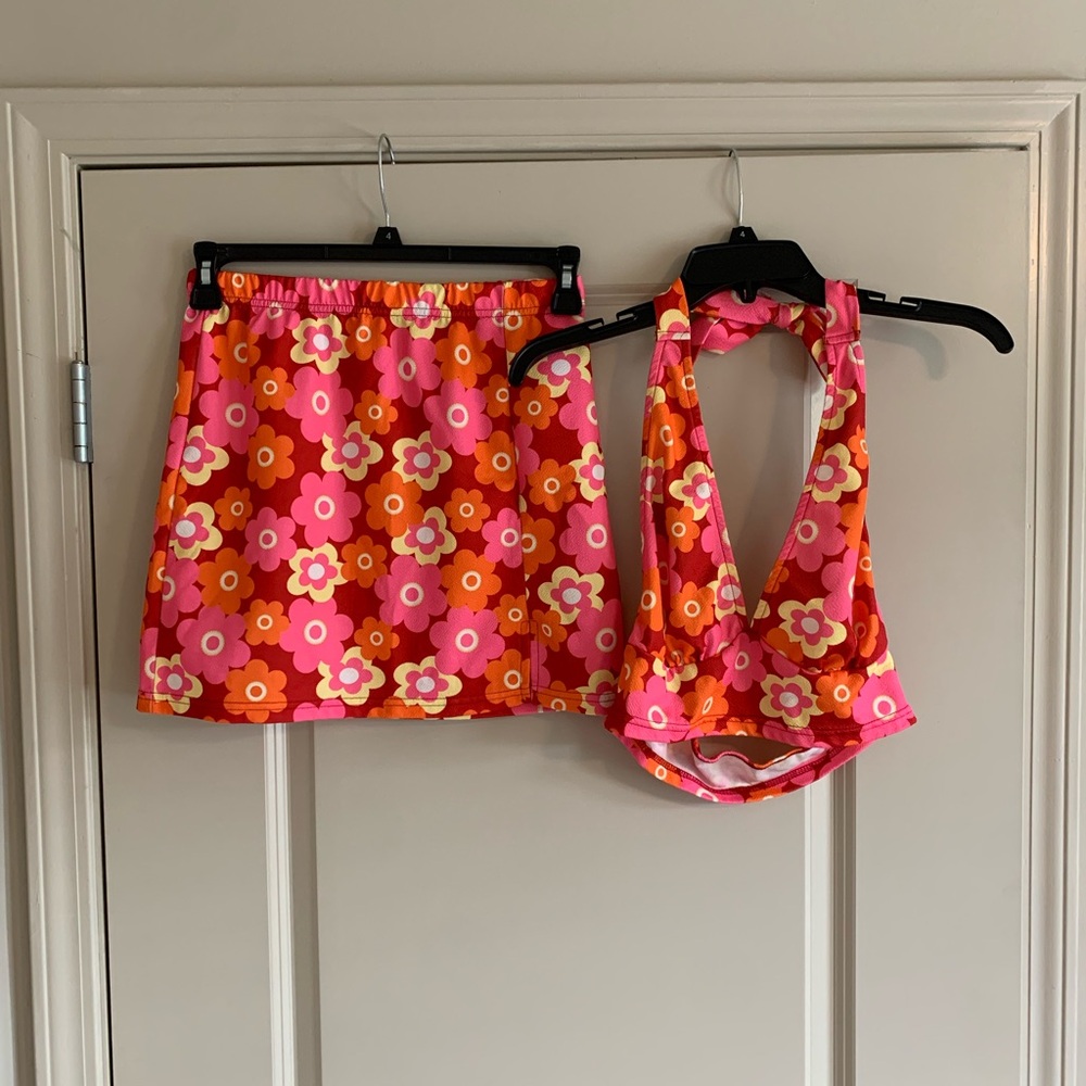 Floral Skirt and Top Set
